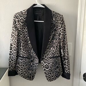 Bcbg maxazria  Bowie leopard print short tuxedo jacket.  Fantastic